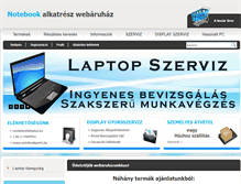 Tablet Screenshot of notebookparts.hu